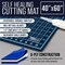 40" x 60" Self-Healing Cutting Mat 5-Ply - Double-Sided White/Blue Craft Mat, Non-Slip Cutting Mats for Crafts, Sewing, Quilting, Scrapbooking